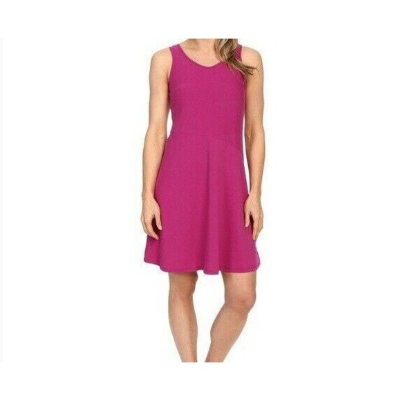 New Womens NWT PrAna S Amelie Dress Rich Fuschia Tank Sleeveless Recycled Pink - Picture 1 of 6